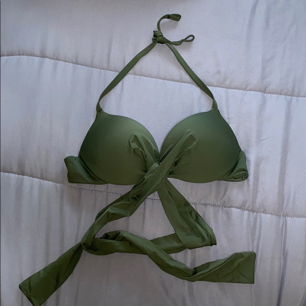 Wrap around push up swimsuit top